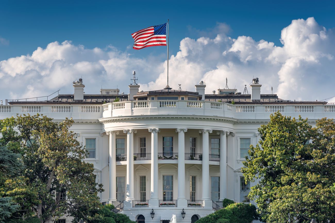 USA White House on sunny day